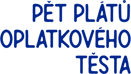 Pět plátů oplatkového těsta